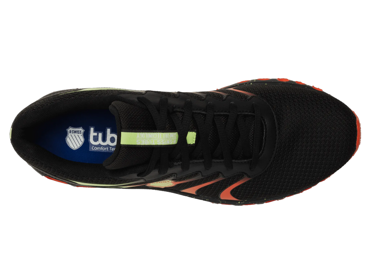 BLACK/SHARP GREEN/MANDARIN RED