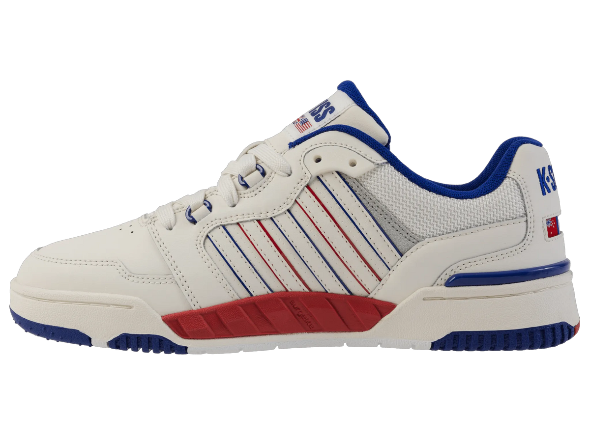 SNOW WHITE/NAVY/RED