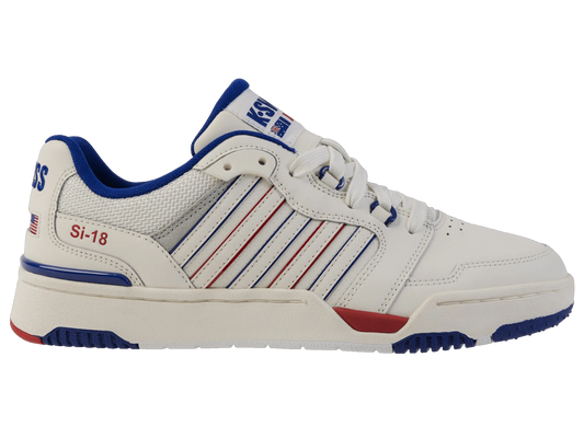 SNOW WHITE/NAVY/RED